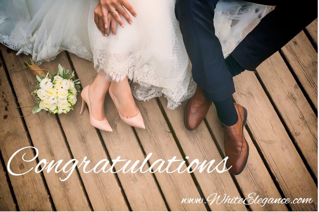 Gift Card bride and groom white elegance