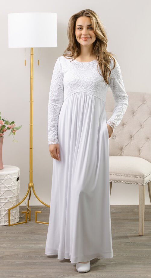 lds temple dress plus size washable non shrink non wrinkle Plus-size LDS temple dress in easy-care fabric that’s washable, non-shrink, and wrinkle-resistant