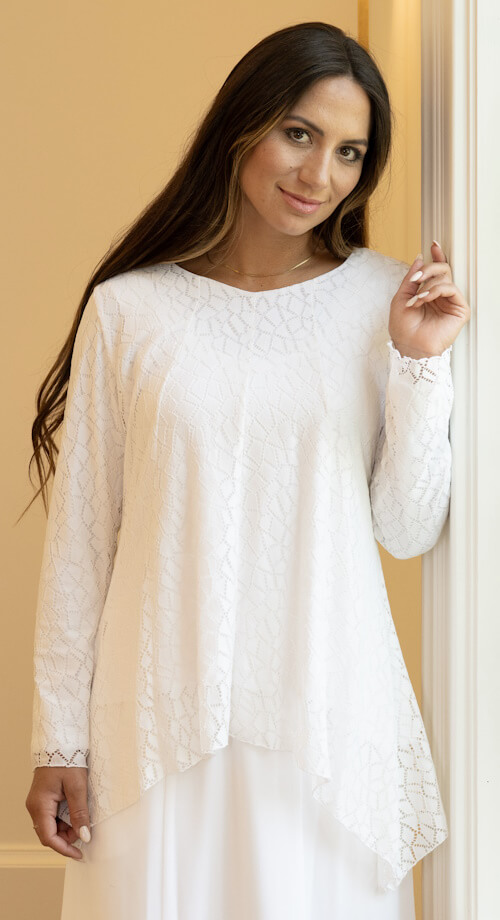 Windsor top white new Windsor top white new LDS Temple top