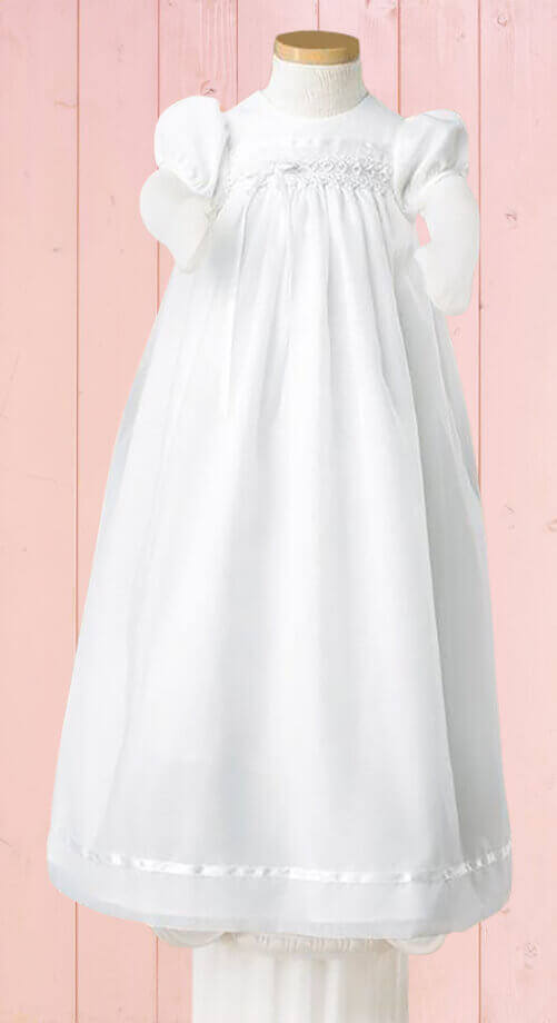 sweet-pea Sweet Pea long white baby blessing dress nb-6mn