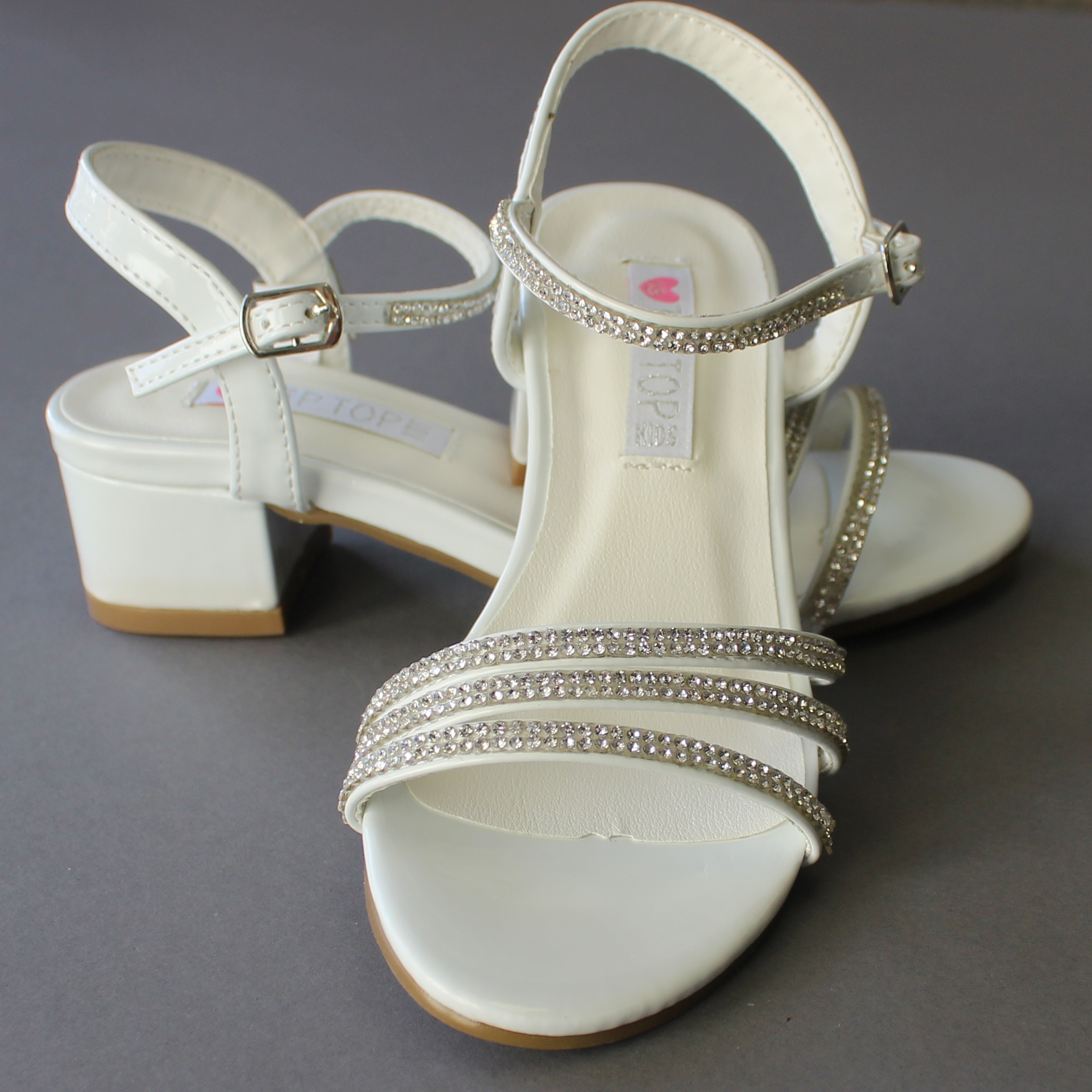 white baptism sandals w rhinestone Girls LDS Baptism Sandals Rhinestones