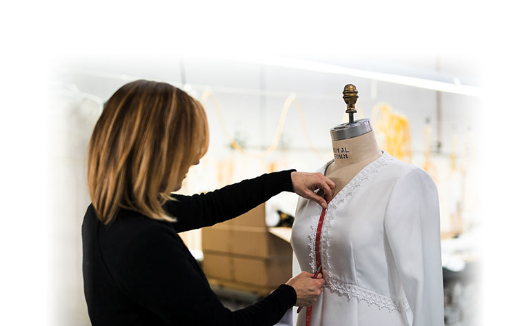 Designer with measuring tape