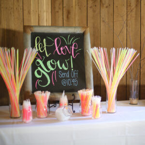 glow sticks for wedding send off