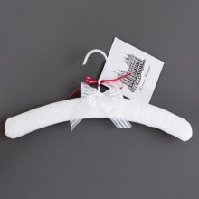Padded White Temple Dress Hanger LDS