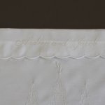 Women's personalized LDS temple envelope all white embroidered