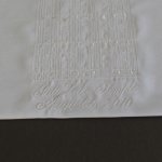 Men's/women's personalized LDS temple envelope all white embroidered