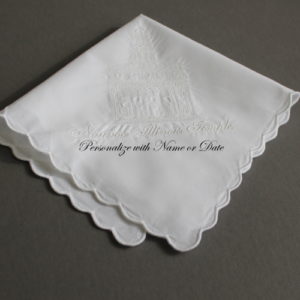 Women's Personalized Scalloped Temple Hankie