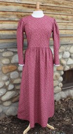 Burgundy pioneer dress costume sizes XXS-4XL