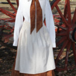 Girls pioneer costume bonnet blouse apron skirt bloomers trek costume