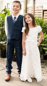 Boys suits and girls white dresses LDS baptism communion weddings church