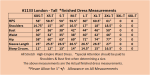 London tall size chart
