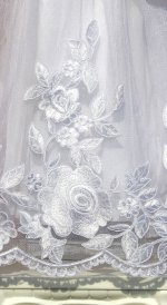 Sweet Rosie white baby blessing dress nb-6mn with bonnet