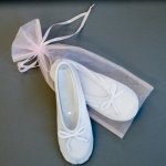 white women's satin slipper lds temple