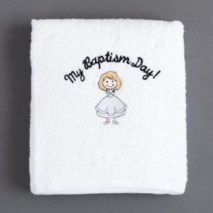 Girls Baptism Towel-Blonde