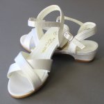 White Satin Sandal LDS Baptism