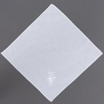 White Temple Hankie Embroidered Flower