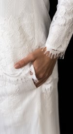 Belfast 2 pc all white lace women's dress set LDS Temple