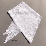 Holland white lace hair tie or scarf LDS temple