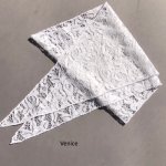 Ireland and Venice all white lace hair tie LDS temple