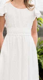 Frosted Popcorn white size 8 girls dress baptism first communion