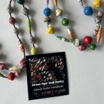 African paper bead jewelry benefiting the Mpendo Packer Foundation, supporting communities in Uganda.