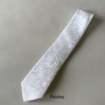 Paisley White Tie for LDS Temple - LDS Temple Clothing Accessories