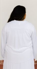 Hanover pleated skirt XXL size back view - extra large LDS Temple skirt for Mormon women