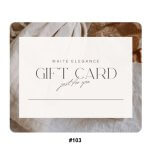 White Elegance Gift Cards – The perfect gift for any occasion, available in holiday and special occasion designs.