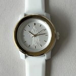 LDS white temple watch gold details Christus men's women's silicon material high quality white watch